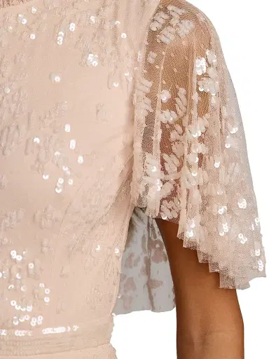 Mac Duggal Women's Sequin-Embellished A-Line Tulle Gown - Blush | Thumbnail 3 Mac Duggal Women's Sequin-Embellished A-Line Tulle Gown - Blush | Thumbnail 3