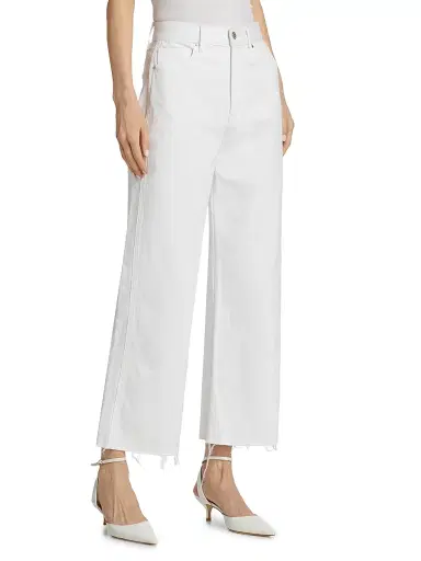 Veronica Beard Women's Taylor High-Rise Cropped Wide-Leg Jeans | Thumbnail 4 Veronica Beard Women's Taylor High-Rise Cropped Wide-Leg Jeans | Thumbnail 4