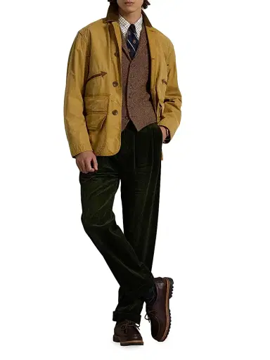Polo Ralph Lauren Men's Tattersall Poplin Button-Down Shirt - Cream Olive Multi | Thumbnail 2 Polo Ralph Lauren Men's Tattersall Poplin Button-Down Shirt - Cream Olive Multi | Thumbnail 2