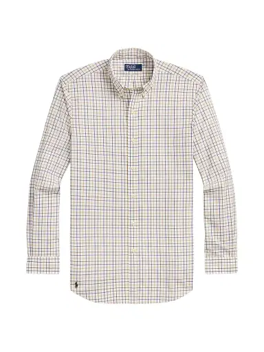 Polo Ralph Lauren Men's Tattersall Poplin Button-Down Shirt - Cream Olive Multi | Thumbnail 1 Polo Ralph Lauren Men's Tattersall Poplin Button-Down Shirt - Cream Olive Multi | Thumbnail 1