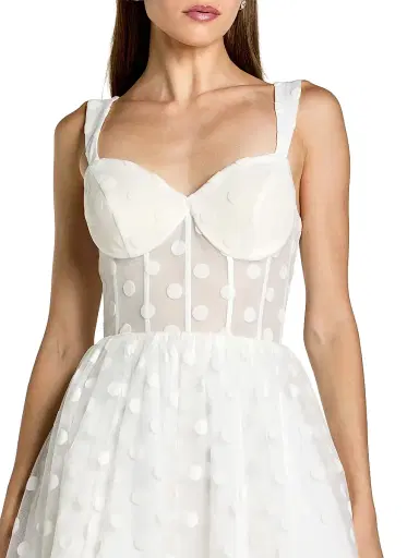 Mac Duggal Women's Polka Dot Tulle Bustier Cocktail Dress - | Thumbnail 3 Mac Duggal Women's Polka Dot Tulle Bustier Cocktail Dress - | Thumbnail 3