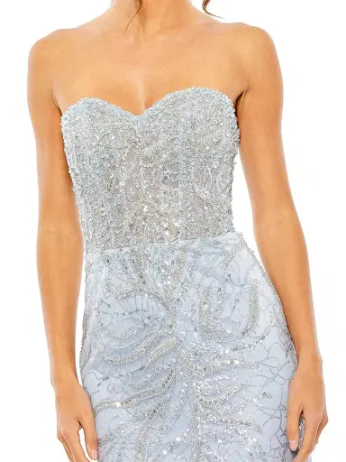 Mac Duggal Women's Embellished Strapless Gown - Powder Blue - Size 14 | Thumbnail 3 Mac Duggal Women's Embellished Strapless Gown - Powder Blue - Size 14 | Thumbnail 3