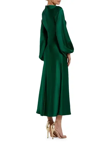 Mac Duggal Women's Ieena Bias-Cut Satin Midi-Dress | Thumbnail 2 Mac Duggal Women's Ieena Bias-Cut Satin Midi-Dress | Thumbnail 2