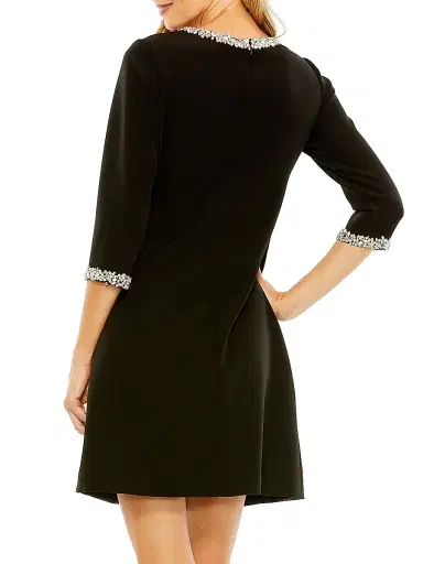 Mac Duggal Women's Embellished A-Line Cocktail Dress - Black | Thumbnail 3 Mac Duggal Women's Embellished A-Line Cocktail Dress - Black | Thumbnail 3
