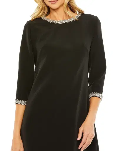 Mac Duggal Women's Embellished A-Line Cocktail Dress - Black | Thumbnail 4 Mac Duggal Women's Embellished A-Line Cocktail Dress - Black | Thumbnail 4