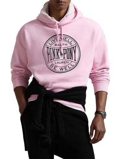 Polo Ralph Lauren Men's Pink Pony Tech Fleece Hoodie - Course Pink | Thumbnail 3 Polo Ralph Lauren Men's Pink Pony Tech Fleece Hoodie - Course Pink | Thumbnail 3