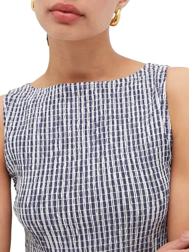 Hill House Home Women's The Cosima Nap Dress - Navy Stripe | Thumbnail 6 Hill House Home Women's The Cosima Nap Dress - Navy Stripe | Thumbnail 6