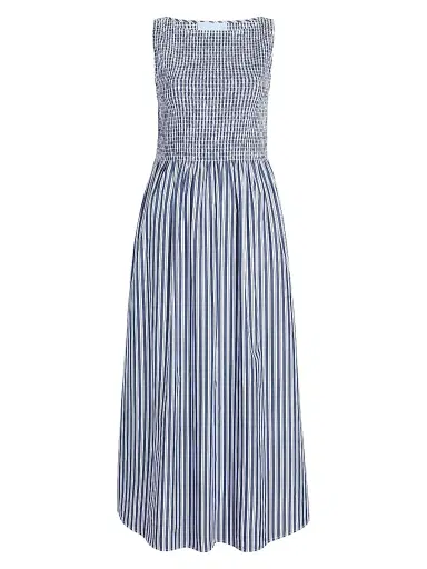 Hill House Home Women's The Cosima Nap Dress - Navy Stripe | Thumbnail 1 Hill House Home Women's The Cosima Nap Dress - Navy Stripe | Thumbnail 1