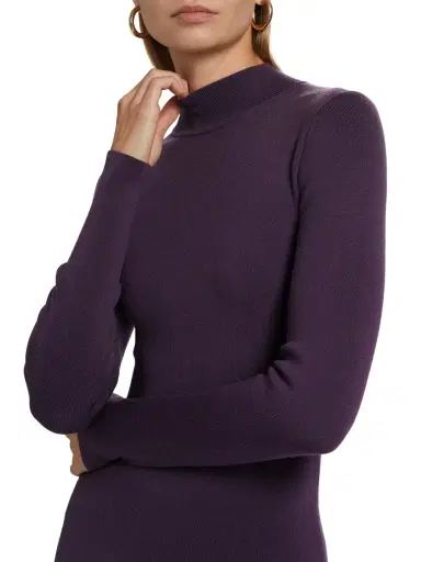 MICHAEL Michael Kors Women's Merino-Blend Knit Midi Dress - Dark Iris | Thumbnail 5 MICHAEL Michael Kors Women's Merino-Blend Knit Midi Dress - Dark Iris | Thumbnail 5