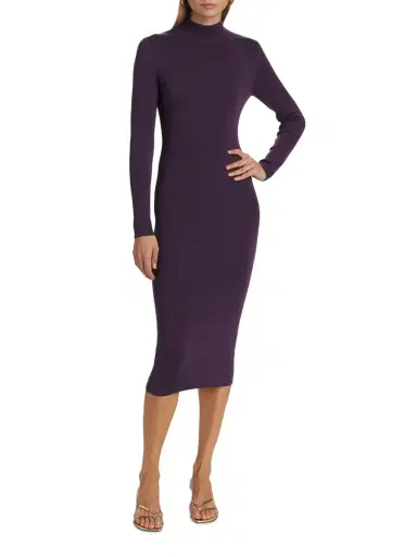 MICHAEL Michael Kors Women's Merino-Blend Knit Midi Dress - Dark Iris | Thumbnail 1 MICHAEL Michael Kors Women's Merino-Blend Knit Midi Dress - Dark Iris | Thumbnail 1