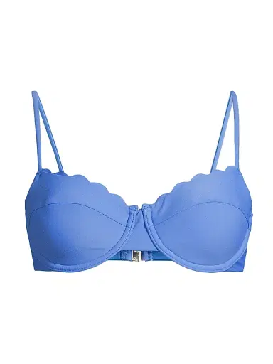 Ramy Brook Women's Leyla Scalloped Underwire Bikini Top - Serene Blue | Thumbnail 1 Ramy Brook Women's Leyla Scalloped Underwire Bikini Top - Serene Blue | Thumbnail 1