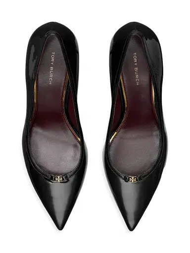 Tory Burch Women's Double T Buckle 80MM Leather Pumps - Perfect Black - Size 9.5 | Thumbnail 3 Tory Burch Women's Double T Buckle 80MM Leather Pumps - Perfect Black - Size 9.5 | Thumbnail 3
