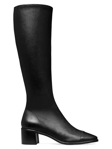 Tory Burch Women's Cap-Toe 55MM Leather Knee-High Boots - Perfect Black - Size 9.5 | Thumbnail 1 Tory Burch Women's Cap-Toe 55MM Leather Knee-High Boots - Perfect Black - Size 9.5 | Thumbnail 1