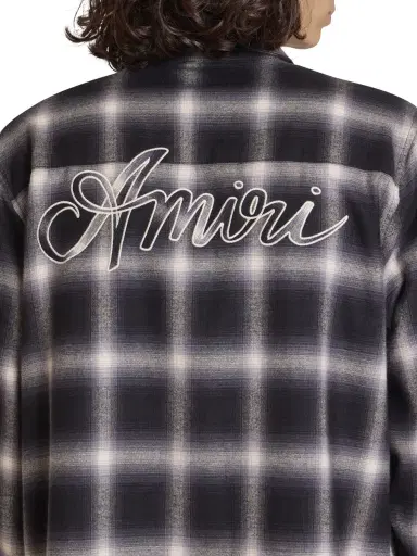 Amiri Men's Logo Swirl Wool Flannel Shirt - Black | Thumbnail 5 Amiri Men's Logo Swirl Wool Flannel Shirt - Black | Thumbnail 5