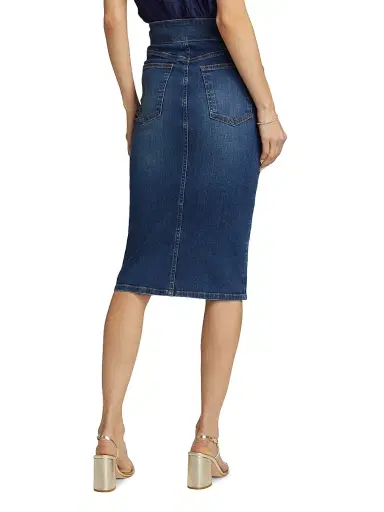 Ramy Brook Women's Karter Denim High-Waisted Midi-Skirt - Medium Wash | Thumbnail 5 Ramy Brook Women's Karter Denim High-Waisted Midi-Skirt - Medium Wash | Thumbnail 5