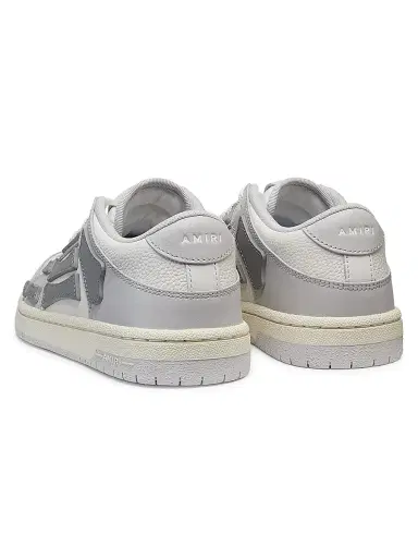 Amiri Women's Skel Top Low Leather Sneakers - Grey | Thumbnail 3 Amiri Women's Skel Top Low Leather Sneakers - Grey | Thumbnail 3