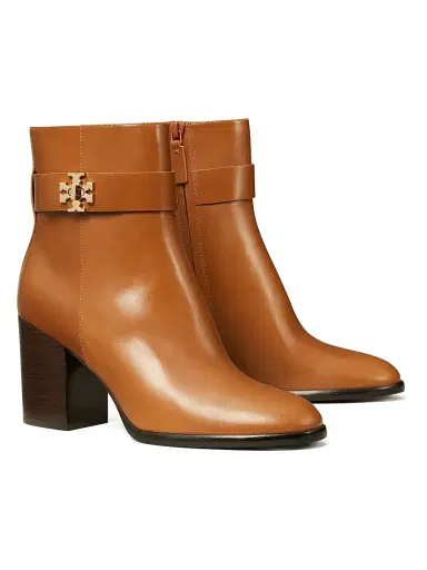 Tory Burch Women's T-Lock 80MM Leather Ankle Boots - Sierra Cognac - Size 9.5 | Thumbnail 2 Tory Burch Women's T-Lock 80MM Leather Ankle Boots - Sierra Cognac - Size 9.5 | Thumbnail 2