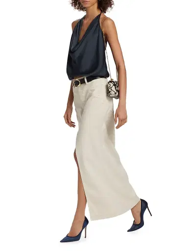 Ramy Brook Women's Hettie Halterneck Top - Navy | Thumbnail 2 Ramy Brook Women's Hettie Halterneck Top - Navy | Thumbnail 2