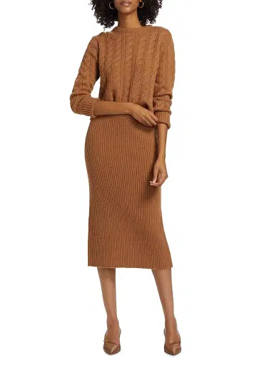 Saks Fifth Avenue Women's Cable-Knit Cashmere Pullover - Macchiato | Thumbnail 2 Saks Fifth Avenue Women's Cable-Knit Cashmere Pullover - Macchiato | Thumbnail 2