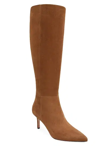 Veronica Beard Women's Lisa 70MM Tall-Shaft Suede Boots - Chestnut | Thumbnail 2 Veronica Beard Women's Lisa 70MM Tall-Shaft Suede Boots - Chestnut | Thumbnail 2