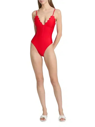 Ramy Brook Women's Mikayla Scalloped One-Piece Swimsuit - Flame | Thumbnail 2 Ramy Brook Women's Mikayla Scalloped One-Piece Swimsuit - Flame | Thumbnail 2
