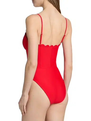 Ramy Brook Women's Mikayla Scalloped One-Piece Swimsuit - Flame | Thumbnail 4 Ramy Brook Women's Mikayla Scalloped One-Piece Swimsuit - Flame | Thumbnail 4
