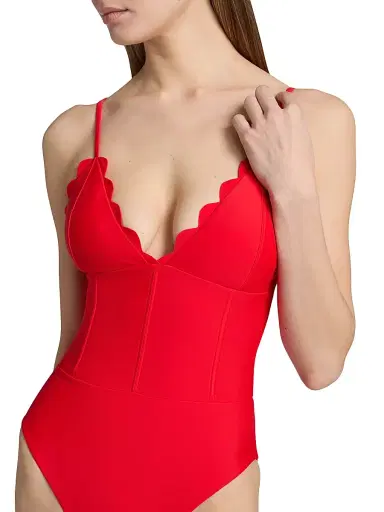 Ramy Brook Women's Mikayla Scalloped One-Piece Swimsuit - Flame | Thumbnail 5 Ramy Brook Women's Mikayla Scalloped One-Piece Swimsuit - Flame | Thumbnail 5