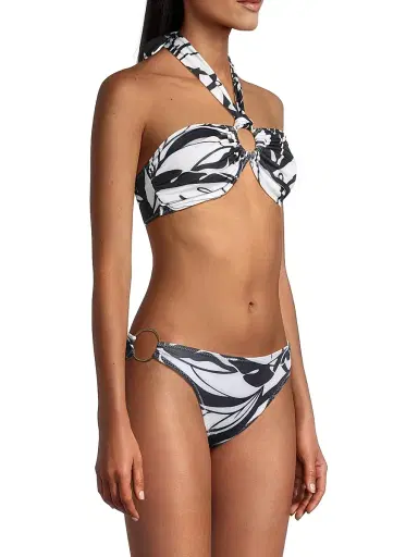Ramy Brook Women's Marie Palm Print Bikini Top - Black White Exotic Palm - Size Large | Thumbnail 4 Ramy Brook Women's Marie Palm Print Bikini Top - Black White Exotic Palm - Size Large | Thumbnail 4