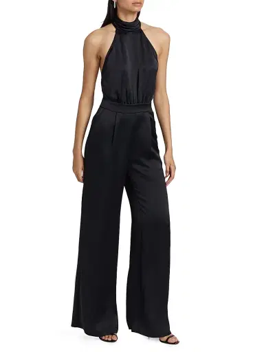 Ramy Brook Women's Tatiana Satin Wide-Leg Jumpsuit | Thumbnail 4 Ramy Brook Women's Tatiana Satin Wide-Leg Jumpsuit | Thumbnail 4