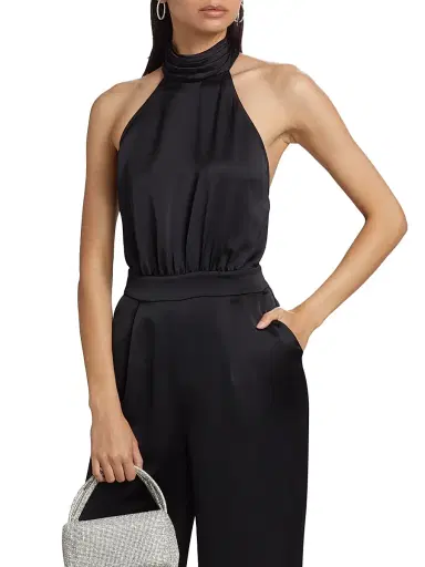 Ramy Brook Women's Tatiana Satin Wide-Leg Jumpsuit | Thumbnail 6 Ramy Brook Women's Tatiana Satin Wide-Leg Jumpsuit | Thumbnail 6