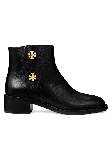 Tory Burch Women's T-Lock Leather Ankle Boots - Perfect Black - Size 9 | Thumbnail 1 Tory Burch Women's T-Lock Leather Ankle Boots - Perfect Black - Size 9 | Thumbnail 1