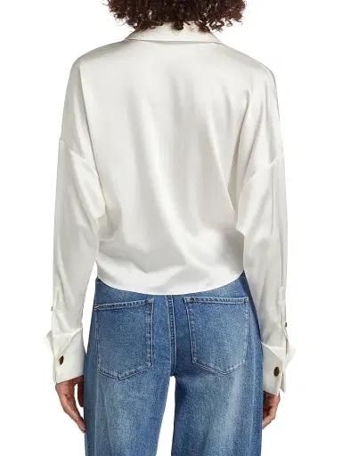 Ramy Brook Women's Farrah Silk Tie-Front Shirt - | Thumbnail 5 Ramy Brook Women's Farrah Silk Tie-Front Shirt - | Thumbnail 5