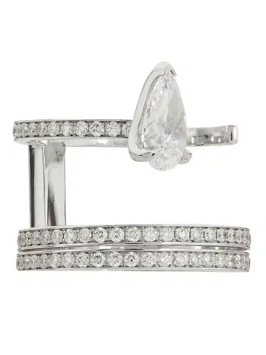 Repossi Women's 18K White Gold & Diamond Openwork Three-Row Ring - White Gold | Thumbnail 4 Repossi Women's 18K White Gold & Diamond Openwork Three-Row Ring - White Gold | Thumbnail 4