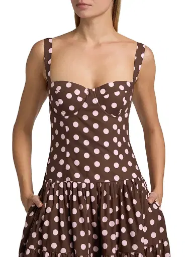 Cara Cara Women's Santiago Cotton Midi-Dress - Joelle Dot Brown | Thumbnail 6 Cara Cara Women's Santiago Cotton Midi-Dress - Joelle Dot Brown | Thumbnail 6