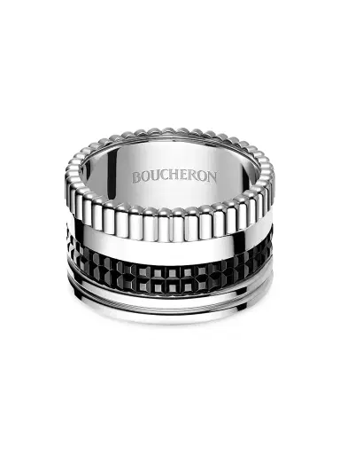 Boucheron Women's Quatre Black Edition Two-Tone 18K Gold Ring | Thumbnail 1 Boucheron Women's Quatre Black Edition Two-Tone 18K Gold Ring | Thumbnail 1