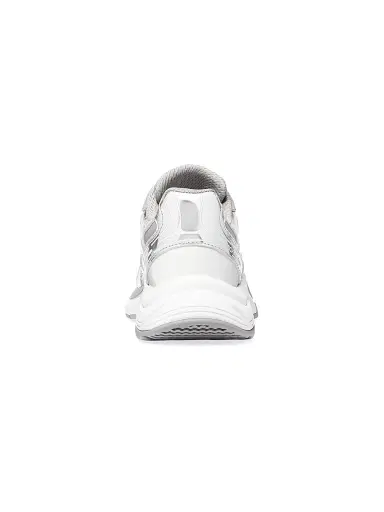 MICHAEL Michael Kors Women's Leo Leather Trainer Sneakers - Silver | Thumbnail 3 MICHAEL Michael Kors Women's Leo Leather Trainer Sneakers - Silver | Thumbnail 3