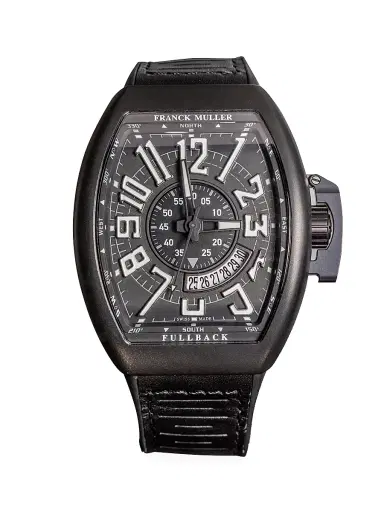 Franck Muller Men's Vanguard Brushed Titanium, Leather & Rubber Strap Watch - Black | Thumbnail 1 Franck Muller Men's Vanguard Brushed Titanium, Leather & Rubber Strap Watch - Black | Thumbnail 1