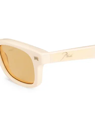 Rhude Men's Sun Ray Acetate 48mm Rectangular Sunglasses - White Yellow | Thumbnail 3 Rhude Men's Sun Ray Acetate 48mm Rectangular Sunglasses - White Yellow | Thumbnail 3