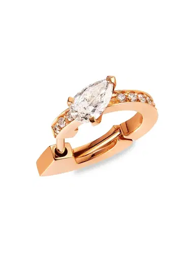 Repossi Women's Harvest 18K Rose Gold & 0.258 TCW Diamond Single Hoop Earring - Rose Gold | Thumbnail 1 Repossi Women's Harvest 18K Rose Gold & 0.258 TCW Diamond Single Hoop Earring - Rose Gold | Thumbnail 1
