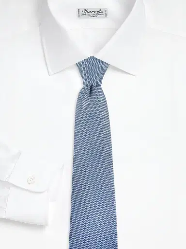 Charvet Men's Classic Silk Tie - Light Blue | Thumbnail 2 Charvet Men's Classic Silk Tie - Light Blue | Thumbnail 2