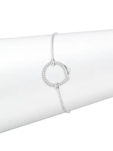 Repossi Women's Antifer 18K White Gold & 0.2 TCW Pavé Diamond Pendant Bracelet - White Gold | Thumbnail 1 Repossi Women's Antifer 18K White Gold & 0.2 TCW Pavé Diamond Pendant Bracelet - White Gold | Thumbnail 1