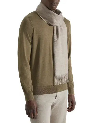 Zegna Men's Oasi Cashmere Scarf | Thumbnail 3 Zegna Men's Oasi Cashmere Scarf | Thumbnail 3