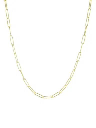 Jenna Blake Women's 18K Yellow Gold Paper Clip Link Necklace/18" - Gold | Thumbnail 1 Jenna Blake Women's 18K Yellow Gold Paper Clip Link Necklace/18" - Gold | Thumbnail 1