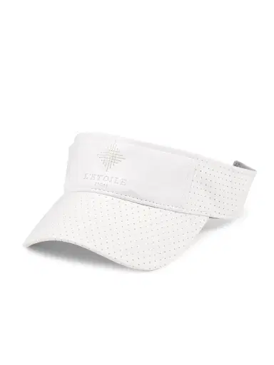 L'Etoile Sport Women's Perforated Faux Leather Visor - White | Thumbnail 2 L'Etoile Sport Women's Perforated Faux Leather Visor - White | Thumbnail 2