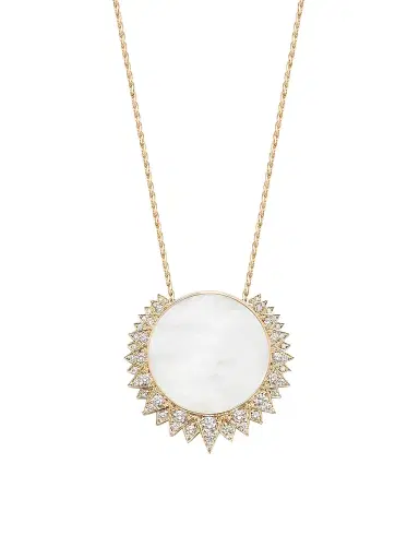 Piaget Women's Sunlight 18K Rose Gold, White Opal & Diamond Pendant Necklace - Rose Gold | Thumbnail 1 Piaget Women's Sunlight 18K Rose Gold, White Opal & Diamond Pendant Necklace - Rose Gold | Thumbnail 1