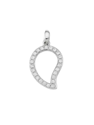 Tamara Comolli Women's Signature Wave 18K White Gold & Diamond Pavé Pendant - White Gold | Thumbnail 1 Tamara Comolli Women's Signature Wave 18K White Gold & Diamond Pavé Pendant - White Gold | Thumbnail 1