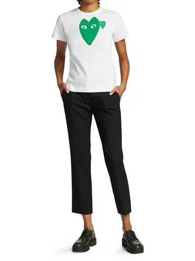 Comme des Garçons PLAY Women's Double Heart T-Shirt - White - Size XS | Thumbnail 2 Comme des Garçons PLAY Women's Double Heart T-Shirt - White - Size XS | Thumbnail 2