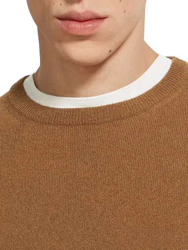 Zegna Men's Oasi Cashmere Crewneck T-Shirt | Thumbnail 4 Zegna Men's Oasi Cashmere Crewneck T-Shirt | Thumbnail 4