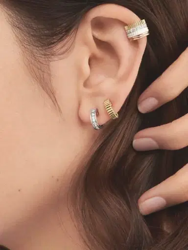 Boucheron Women's Quatre Grosgrain 18K Yellow Gold Single Earring - Gold | Thumbnail 2 Boucheron Women's Quatre Grosgrain 18K Yellow Gold Single Earring - Gold | Thumbnail 2