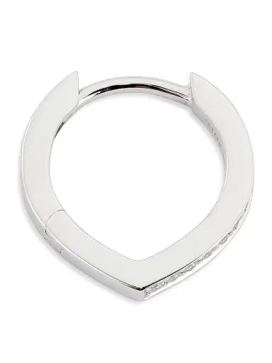 Repossi Women's Antifer 18K White Gold & Diamond Single Hoop Earring - White Gold | Thumbnail 4 Repossi Women's Antifer 18K White Gold & Diamond Single Hoop Earring - White Gold | Thumbnail 4